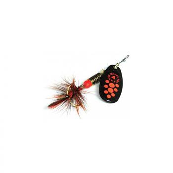 Mepps Black Fury Mouche Schwarz-Fluo Rote Punkte Gr. 0